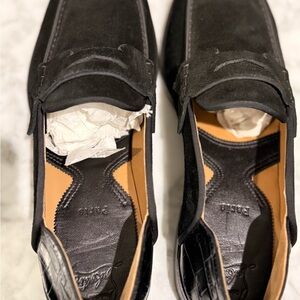 Christian Louboutin Black Suede Loafers